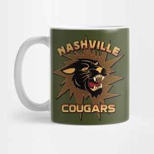 Nashville Cougars Retro Team 1970's Style Full Color Design 2 Mug